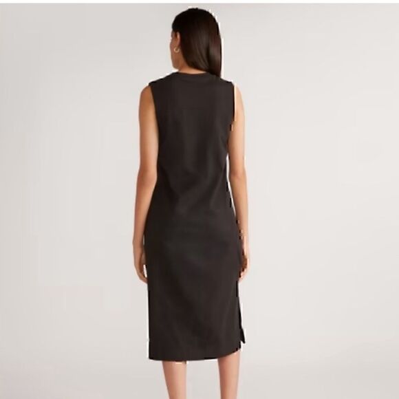 NWT Everlane The Long Weekend Midi Tank Dress Black Medium - Picture 2 of 3
